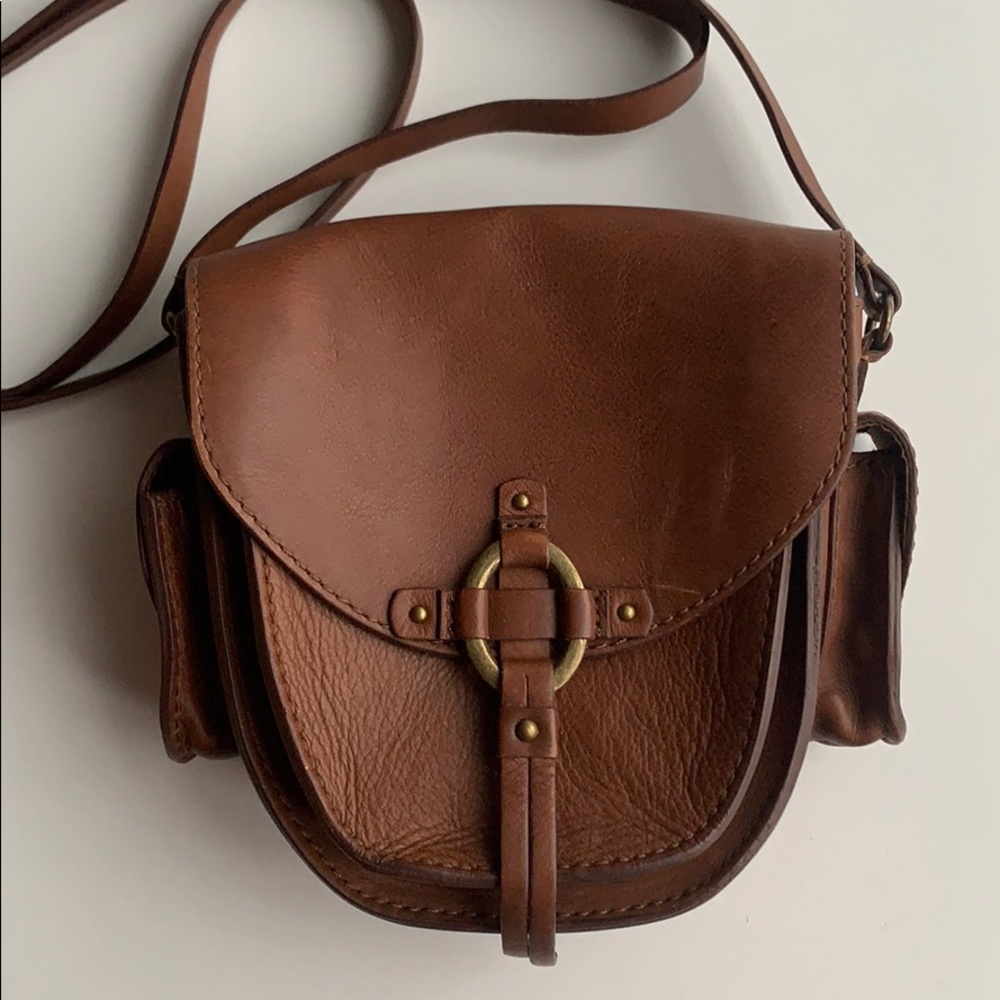 Lucky Brand Leather Satchel Crossbody Purse